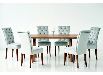 Modern Chesterfield Dining room Suite Luxurious Dining table x6 Chesterfield Chairs
